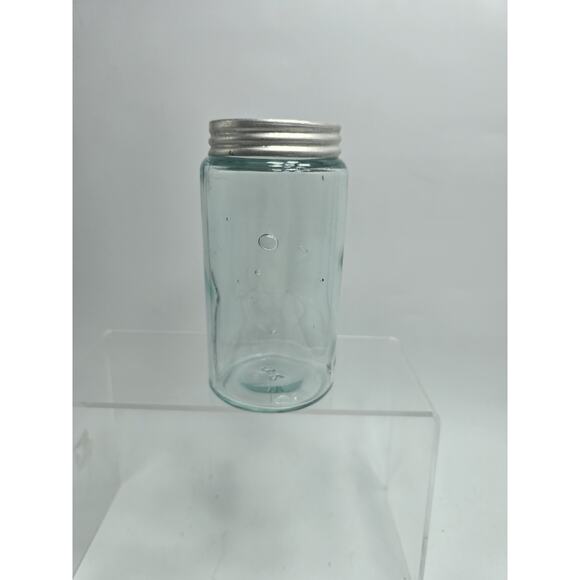 Antique Clear Glass Storage Spice or Condiment Jar Container w/Lid - Picture 1 of 4